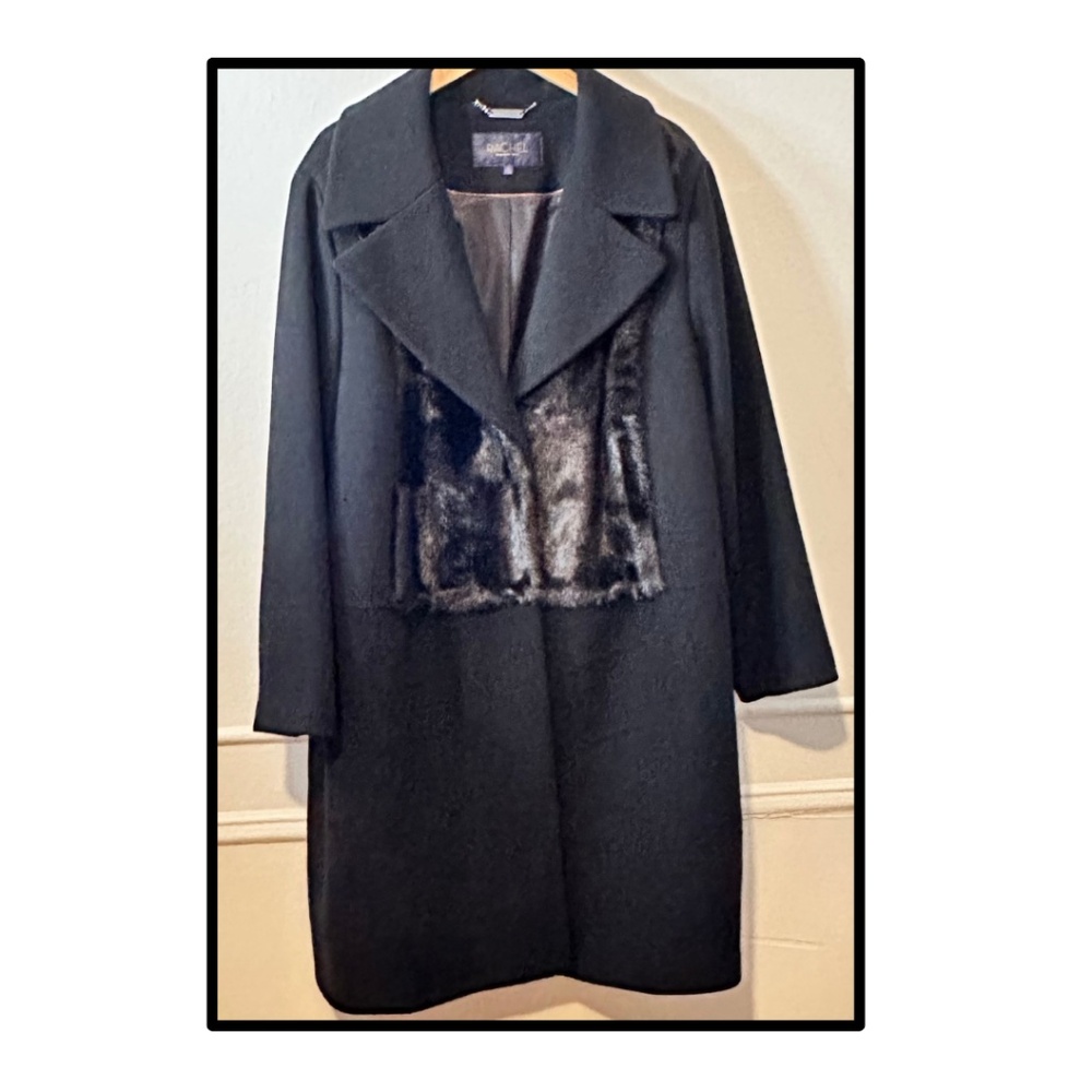 Rachel by Rachel Roy Double Breasted Jacket with Faux Fur